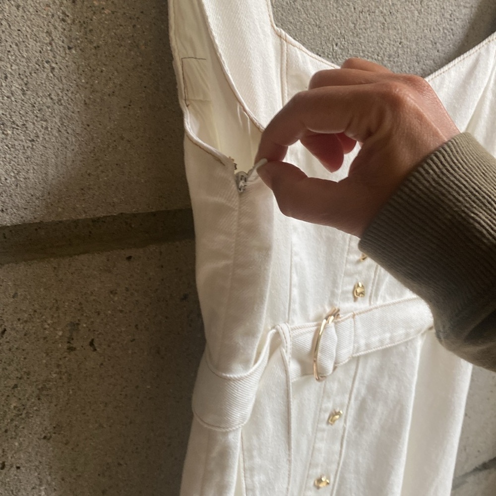EVER NEW (Australia) White Denim Dress - Picture 4 of 13
